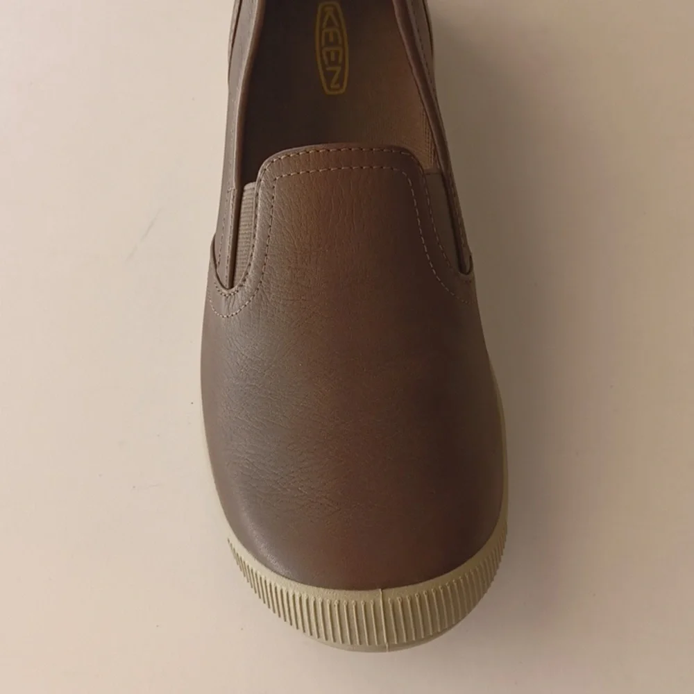 Keen Lorelai Slip On Leather Shoes  Sneakers SZ 8.5 Brown Walking Hiking Comfort - Picture 7 of 13